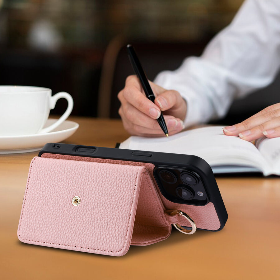 MyBat Posh Crossbody Wallet Case for Apple iPhone 16 Pro - Pink - MIP16PCSLESS372-5.jpg