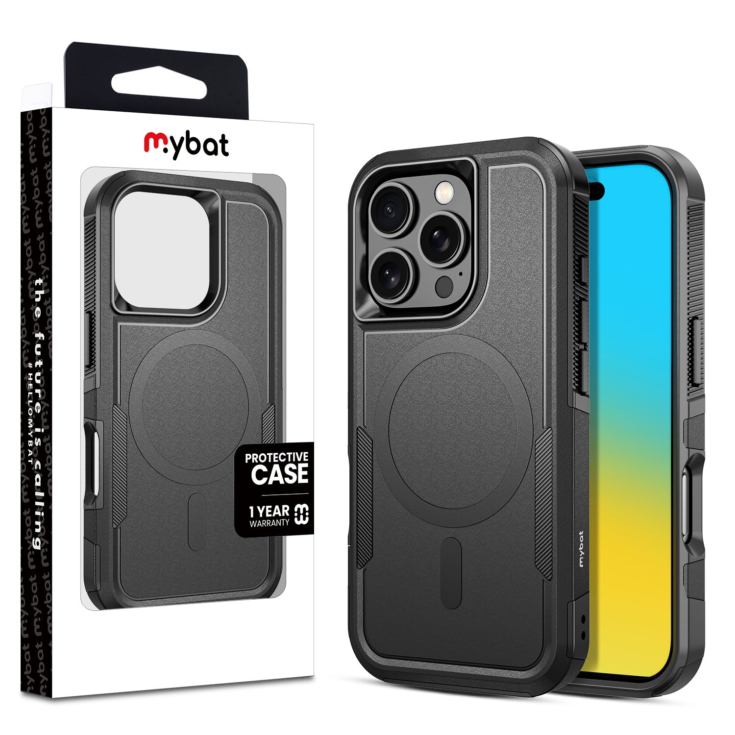 MyBat Fortress Series MagSafe Case for Apple iPhone 16 Pro - Black
