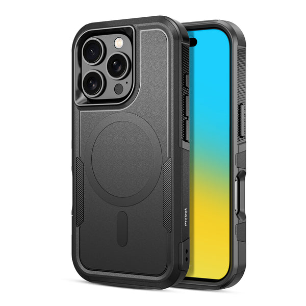 MyBat Fortress Series MagSafe Case for Apple iPhone 16 Pro - Black - MIP16PCSRSKMS301-2.jpg