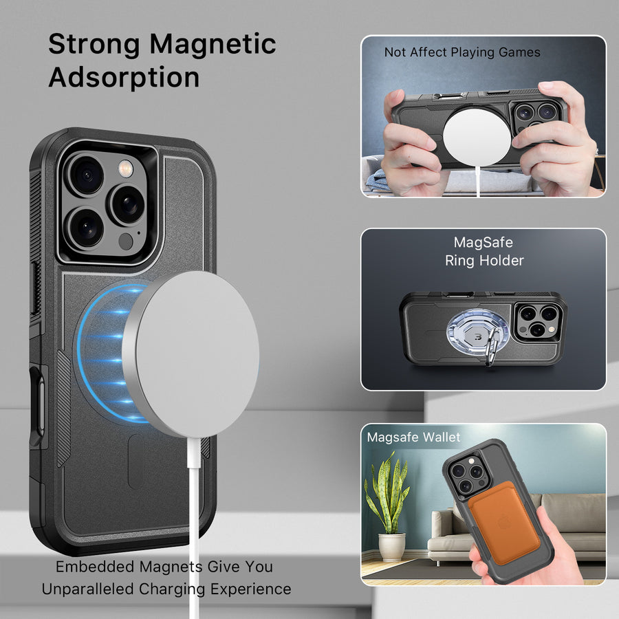 MyBat Fortress Series MagSafe Case for Apple iPhone 16 Pro - Black - MIP16PCSRSKMS301-5.jpg
