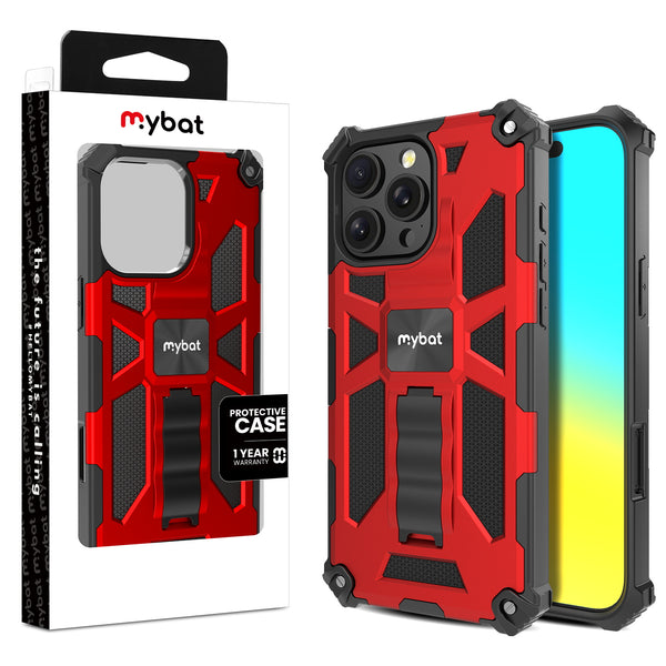 MyBat Sturdy Hybrid Protector Cover (with Stand) for Apple iPhone 16 Pro Max - Red / Black - MIP16PMCSFSSS003-1.jpg