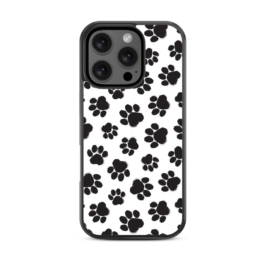 MyBat Design Lab Series Case for Apple iPhone 16 Pro Max - Black Paw Prints