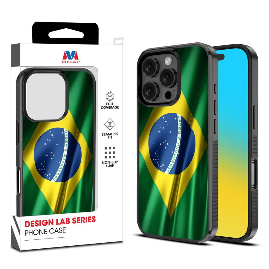 MyBat Design Lab Series Case for Apple iPhone 16 Pro Max - Brazilian Flag