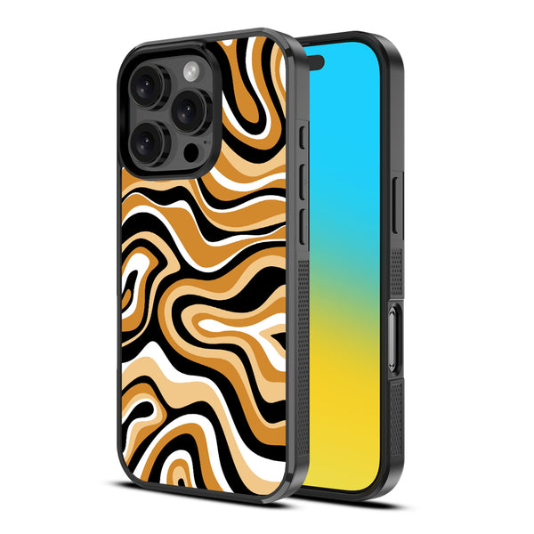 MyBat Design Lab Series Case for Apple iPhone 16 Pro Max - Groovy Golden Swirls - MIP16PMCSLESM093-2.jpg