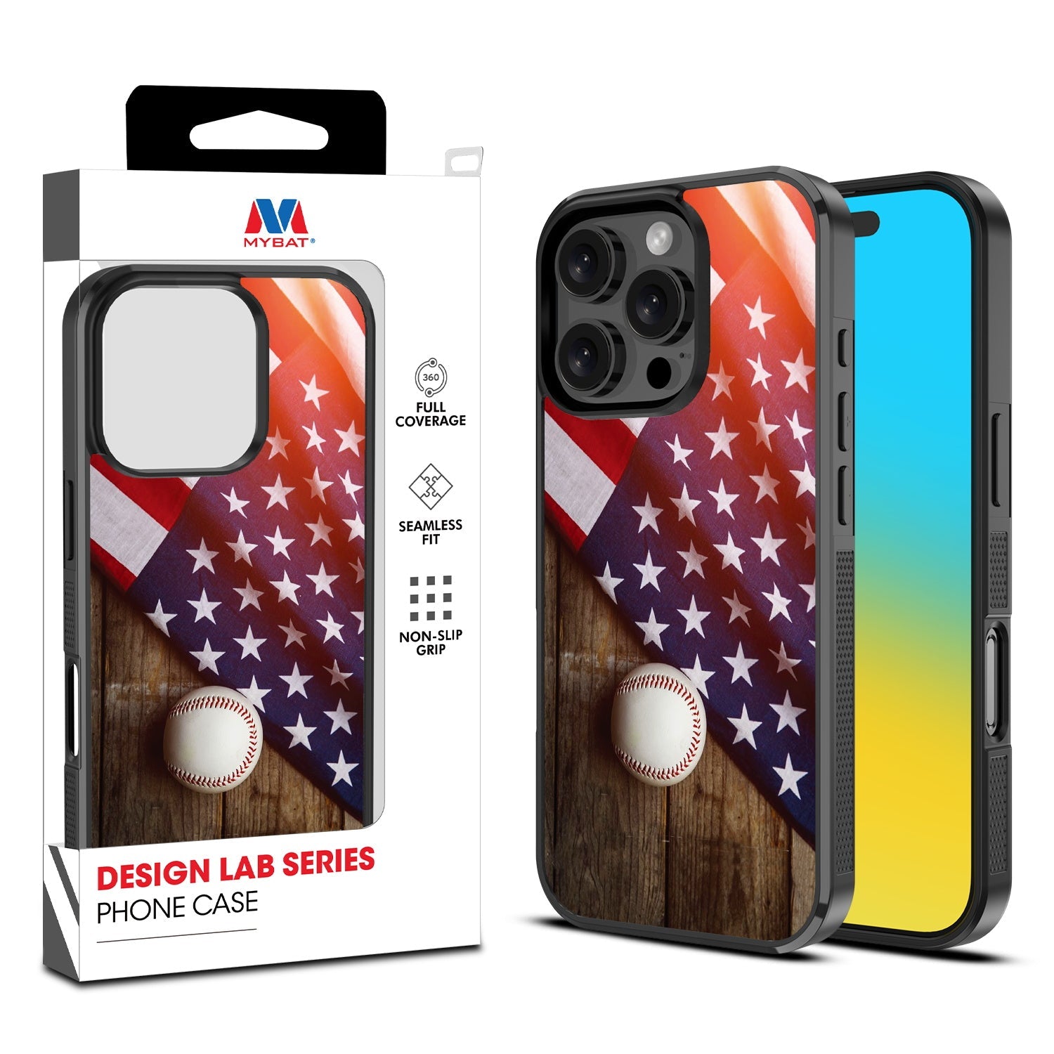 MyBat Design Lab Series Case for Apple iPhone 16 Pro Max - Patriotic Pitch