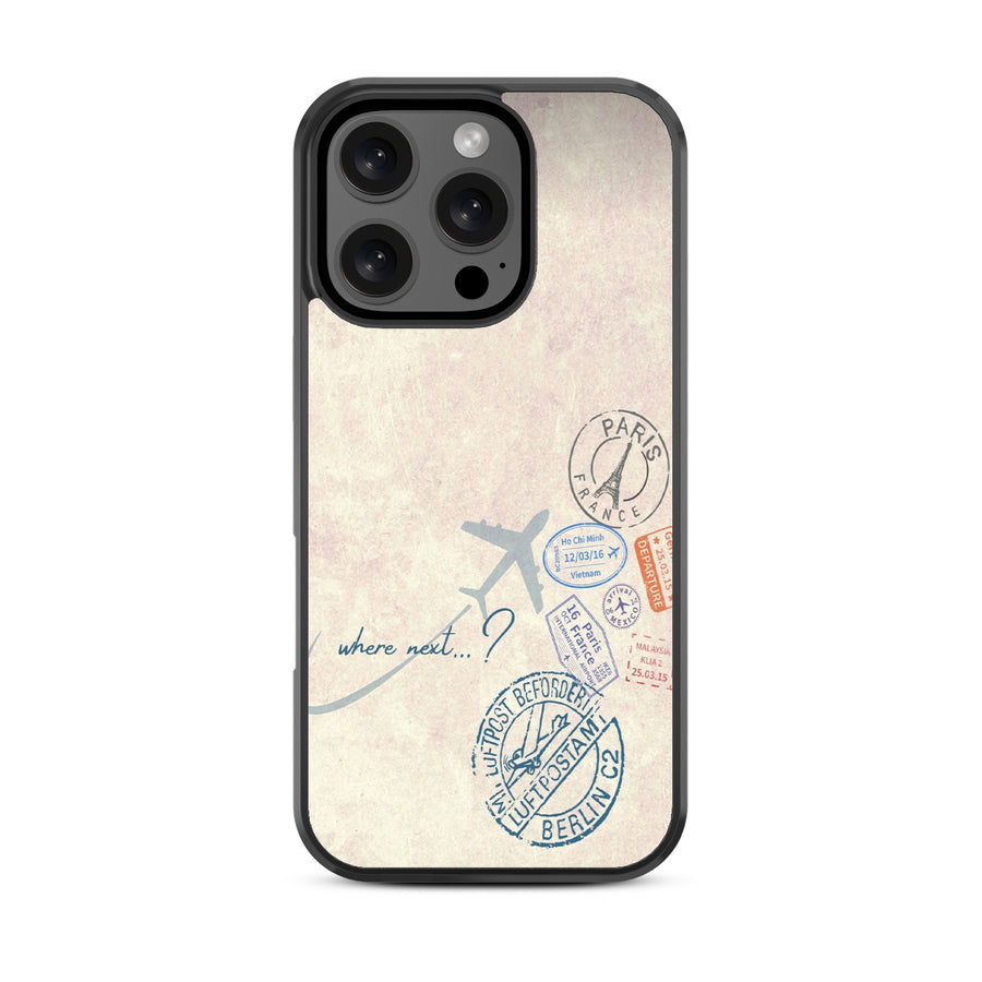 MyBat Design Lab Series Case for Apple iPhone 16 Pro Max - Passport Stamps - MIP16PMCSLESM371-3.jpg