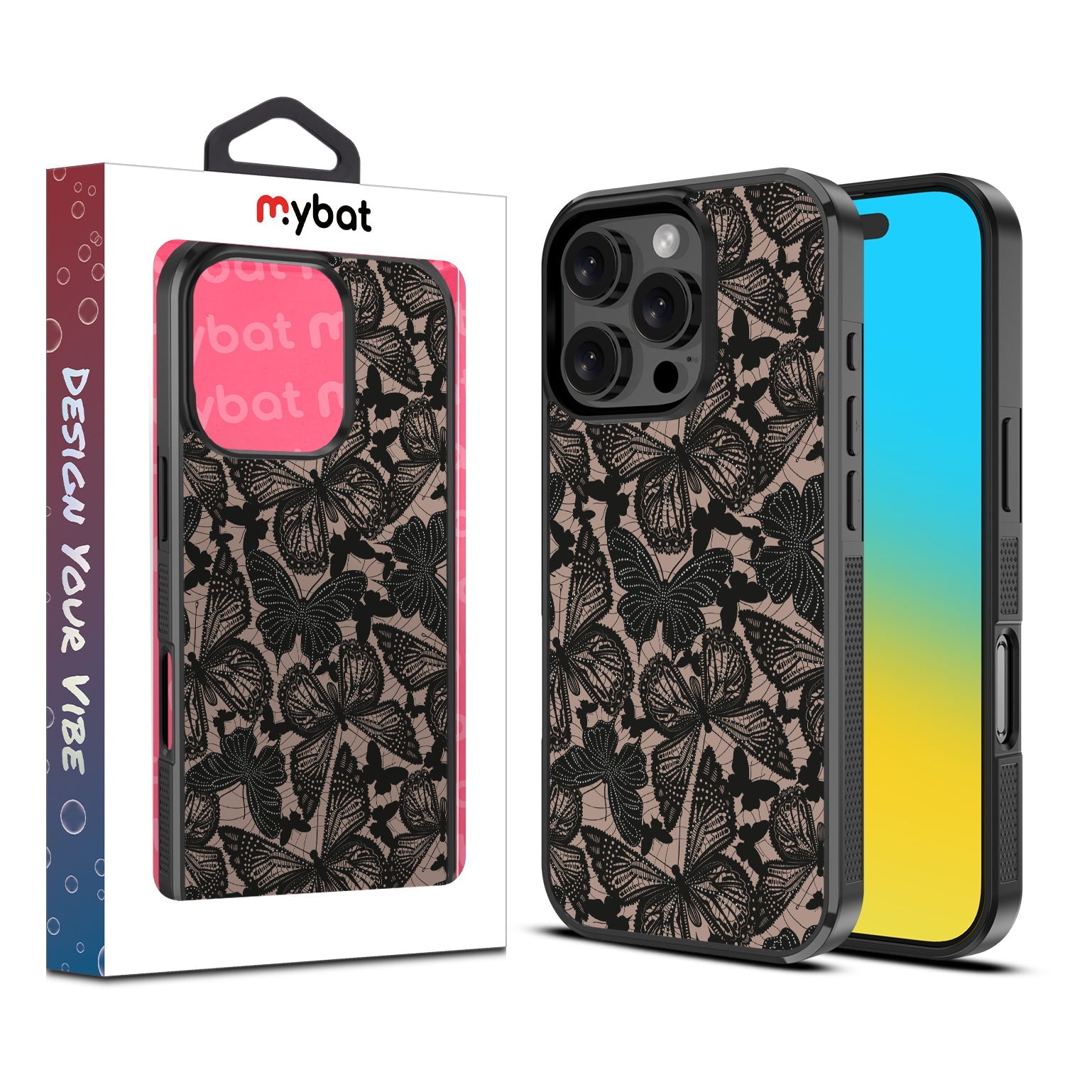 MyBat Design Lab Series Case for Apple iPhone 16 Pro Max - Midnight Monarch