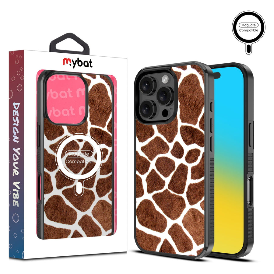 MyBat Design Lab Series MagSafe Case for Apple iPhone 16 Pro Max - Giraffe spots