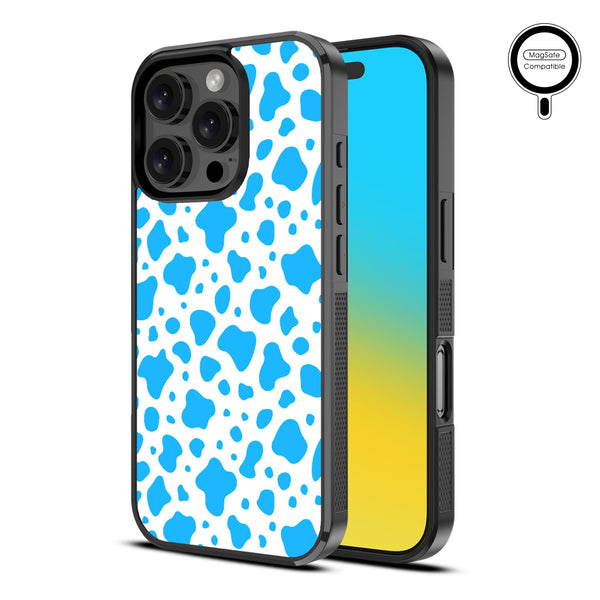 MyBat Design Lab Series MagSafe Case for Apple iPhone 16 Pro Max - Blue Cow Print - MIP16PMCSLESMSM016-2.jpg
