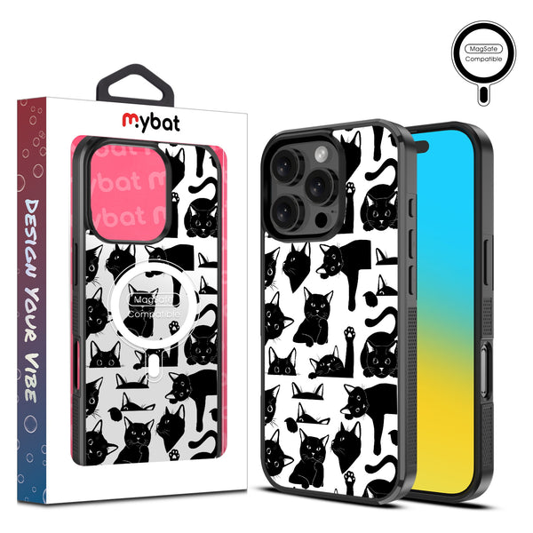 MyBat Design Lab Series MagSafe Case for Apple iPhone 16 Pro Max - Black Cats - MIP16PMCSLESMSM017-1.jpg