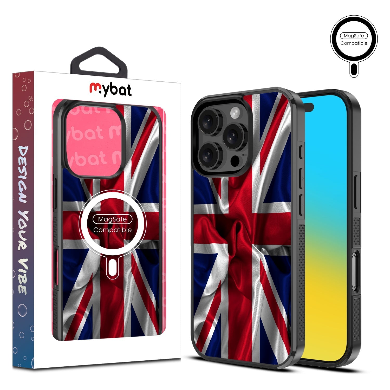 MyBat Design Lab Series MagSafe Case for Apple iPhone 16 Pro Max - British Flag