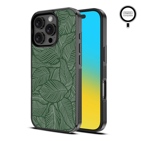MyBat Design Lab Series MagSafe Case for Apple iPhone 16 Pro Max - Leaves - MIP16PMCSLESMSM125-2.jpg
