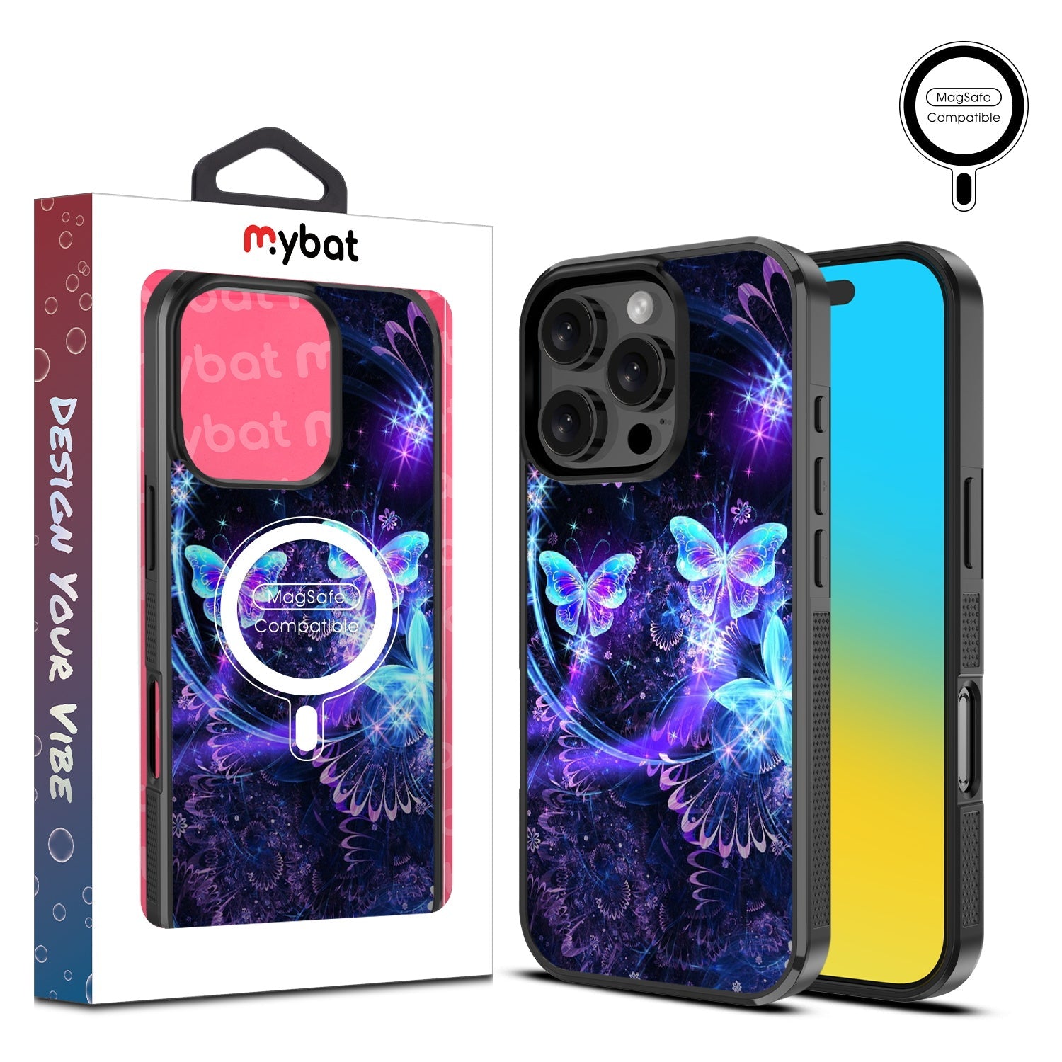 MyBat Design Lab Series MagSafe Case for Apple iPhone 16 Pro Max - Butterfly Magic
