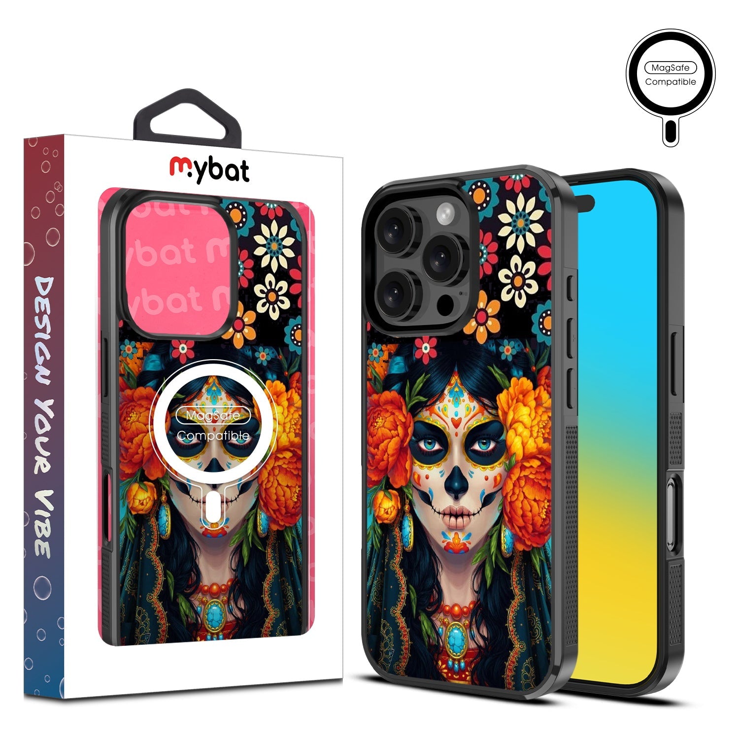 MyBat Design Lab Series MagSafe Case for Apple iPhone 16 Pro Max - Dia De Los Muertos