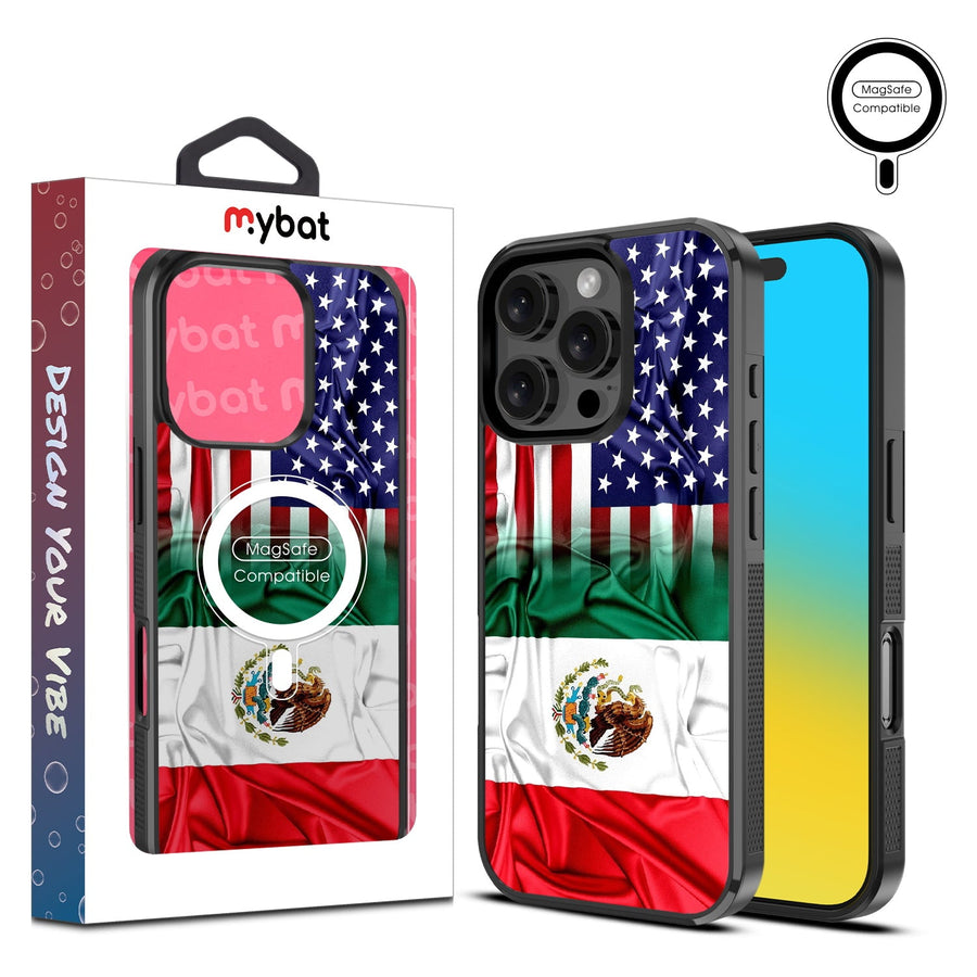MyBat Design Lab Series MagSafe Case for Apple iPhone 16 Pro Max – Mexican-American Flag