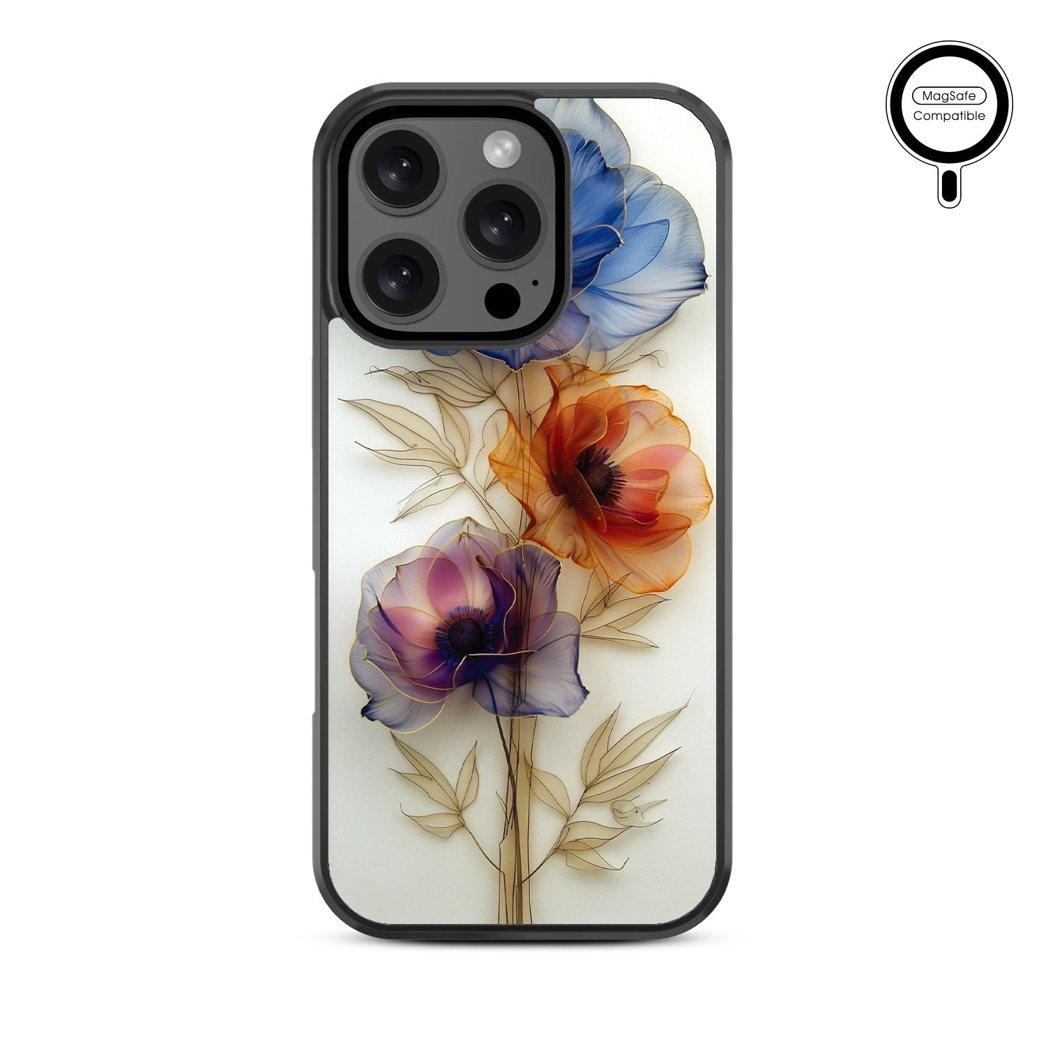 MyBat Design Lab Series MagSafe Case for Apple iPhone 16 Pro Max - Pressed Flowers
