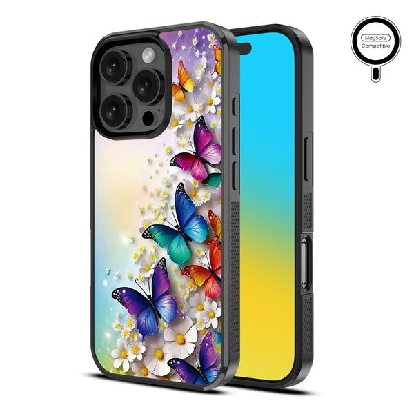 MyBat Design Lab Series MagSafe Case for Apple iPhone 16 Pro Max - Rainbow Butterflies - MIP16PMCSLESMSM187-2.jpg