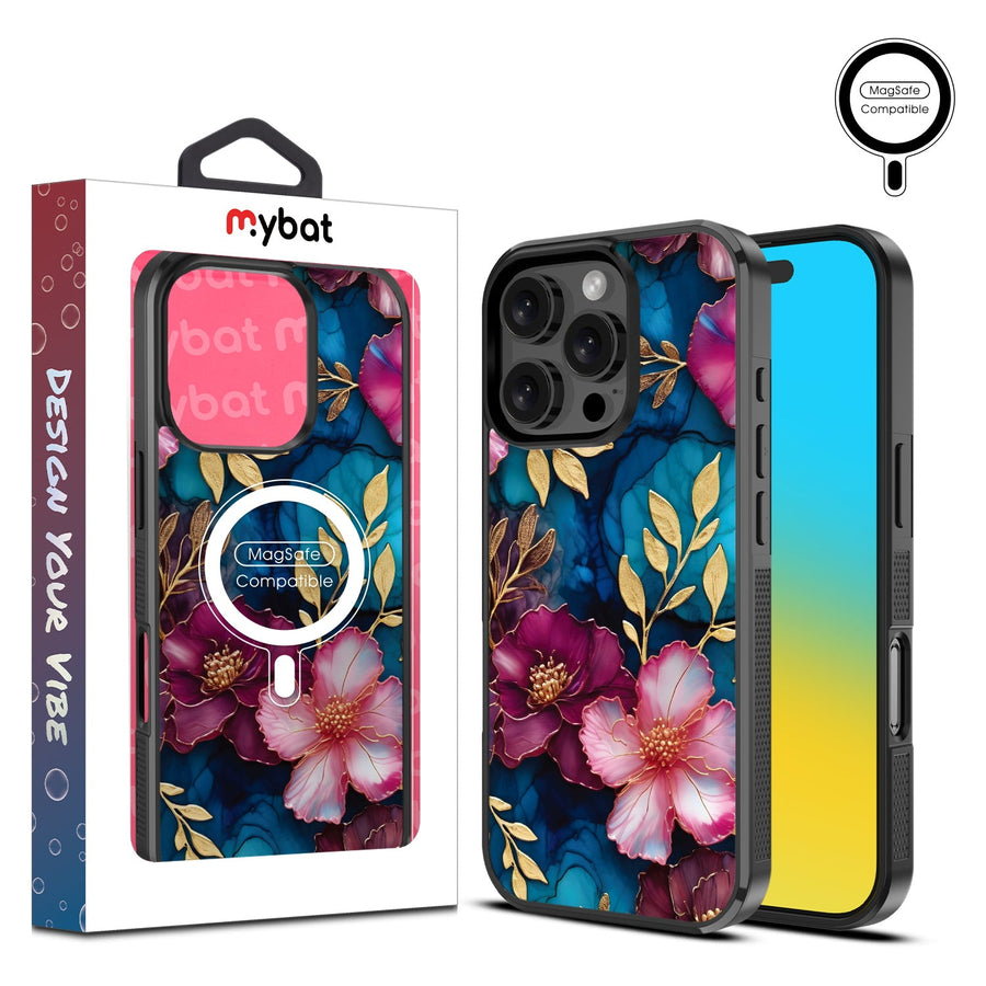 MyBat Design Lab Series MagSafe Case for Apple iPhone 16 Pro Max - Gilded Petals