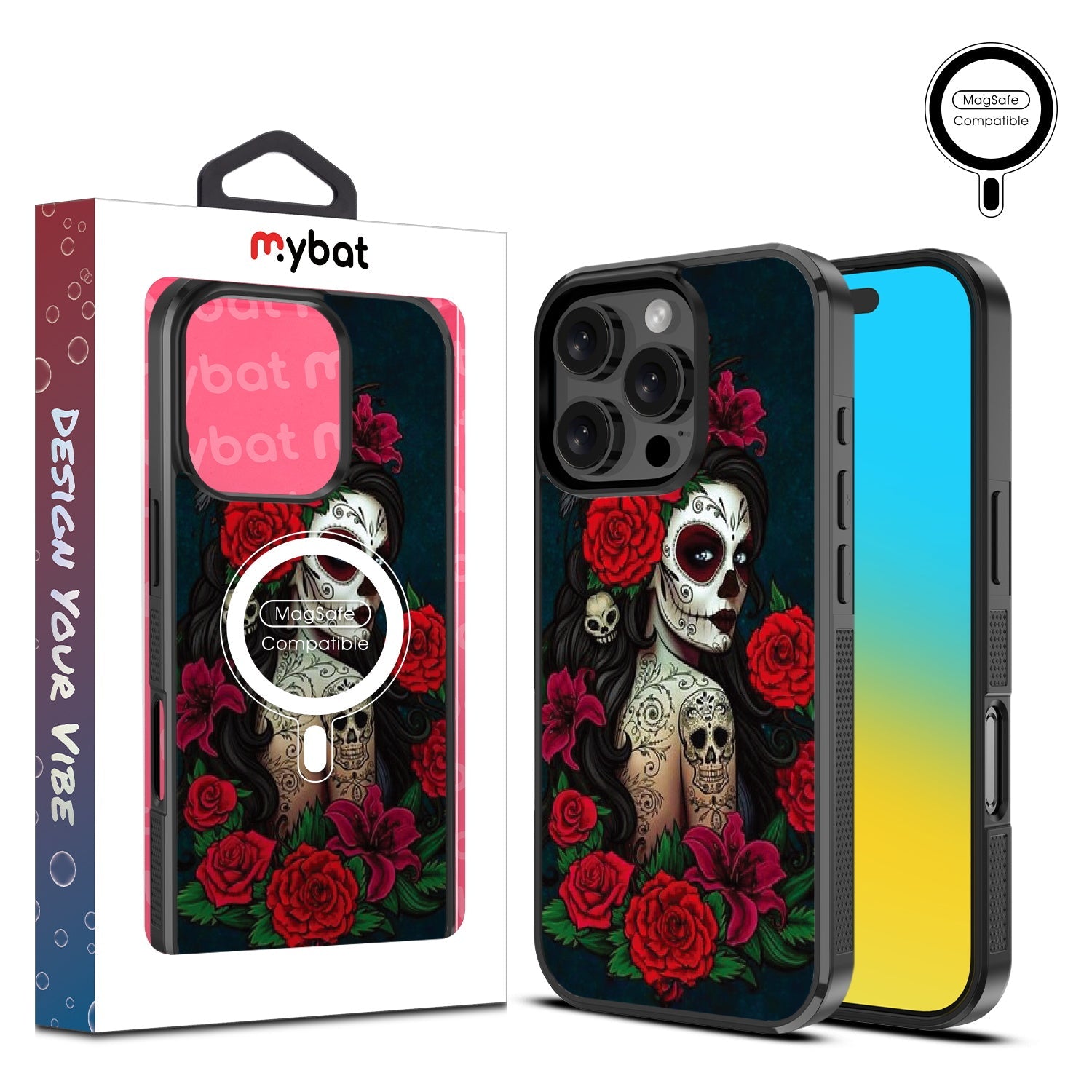 MyBat Design Lab Series MagSafe Case for Apple iPhone 16 Pro Max - Lady Of The Dead