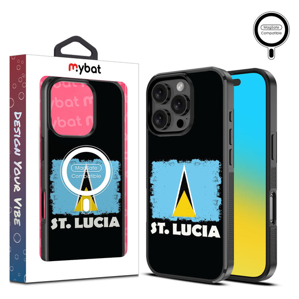 MyBat Design Lab Series MagSafe Case for Apple iPhone 16 Pro Max - St. Lucia Flag - MIP16PMCSLESMSM262-1.jpg