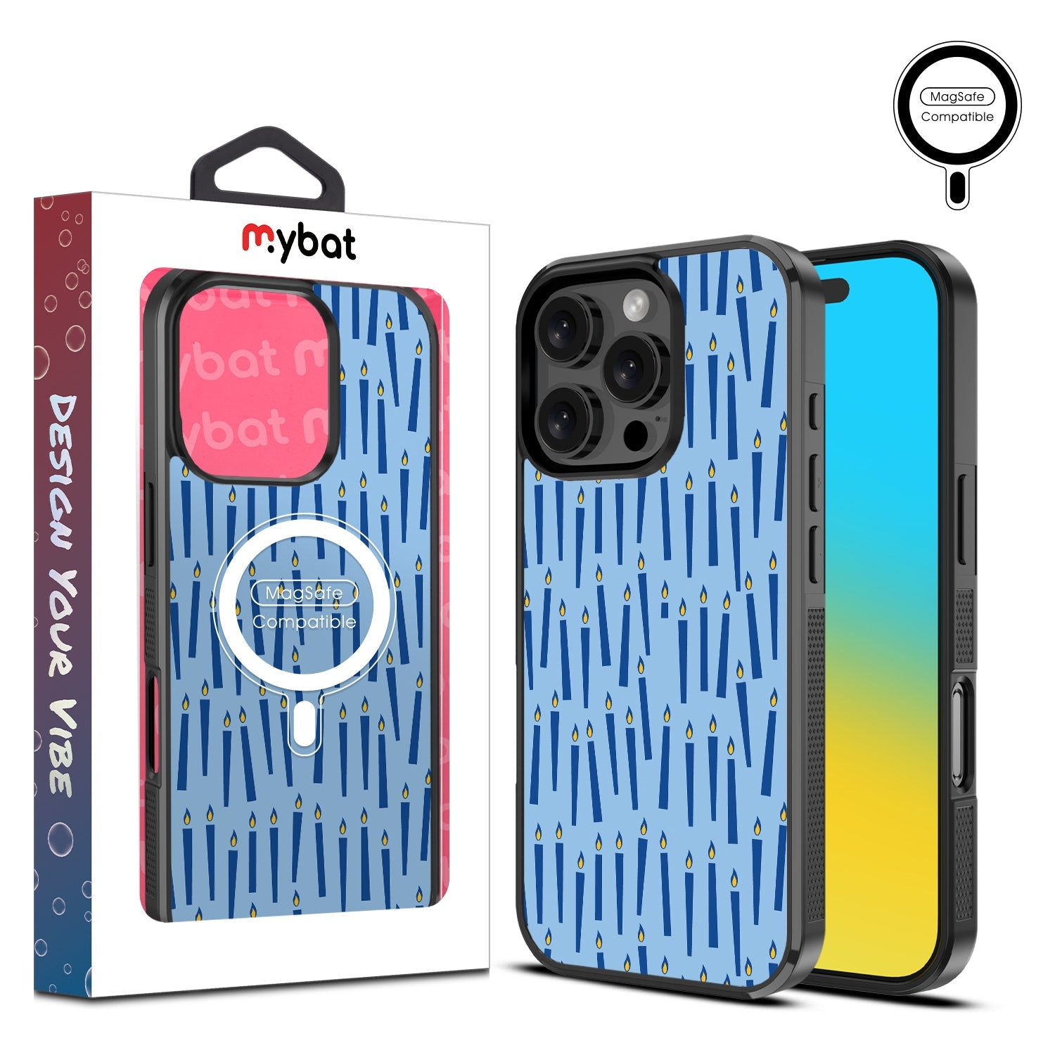 MyBat Design Lab Series MagSafe Case for Apple iPhone 16 Pro Max - Menorah Candle
