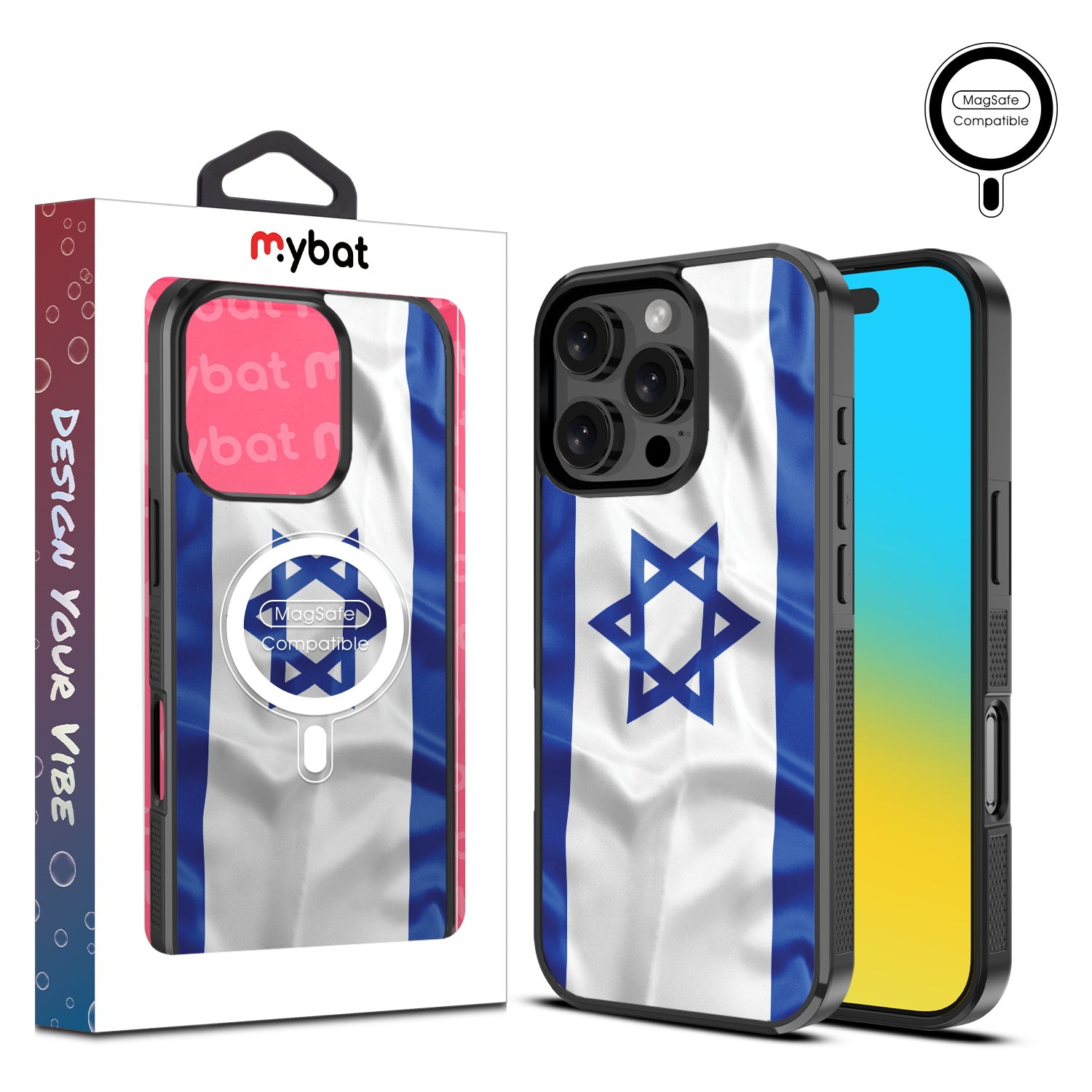 MyBat Design Lab Series MagSafe Case for Apple iPhone 16 Pro Max - Israel Flag