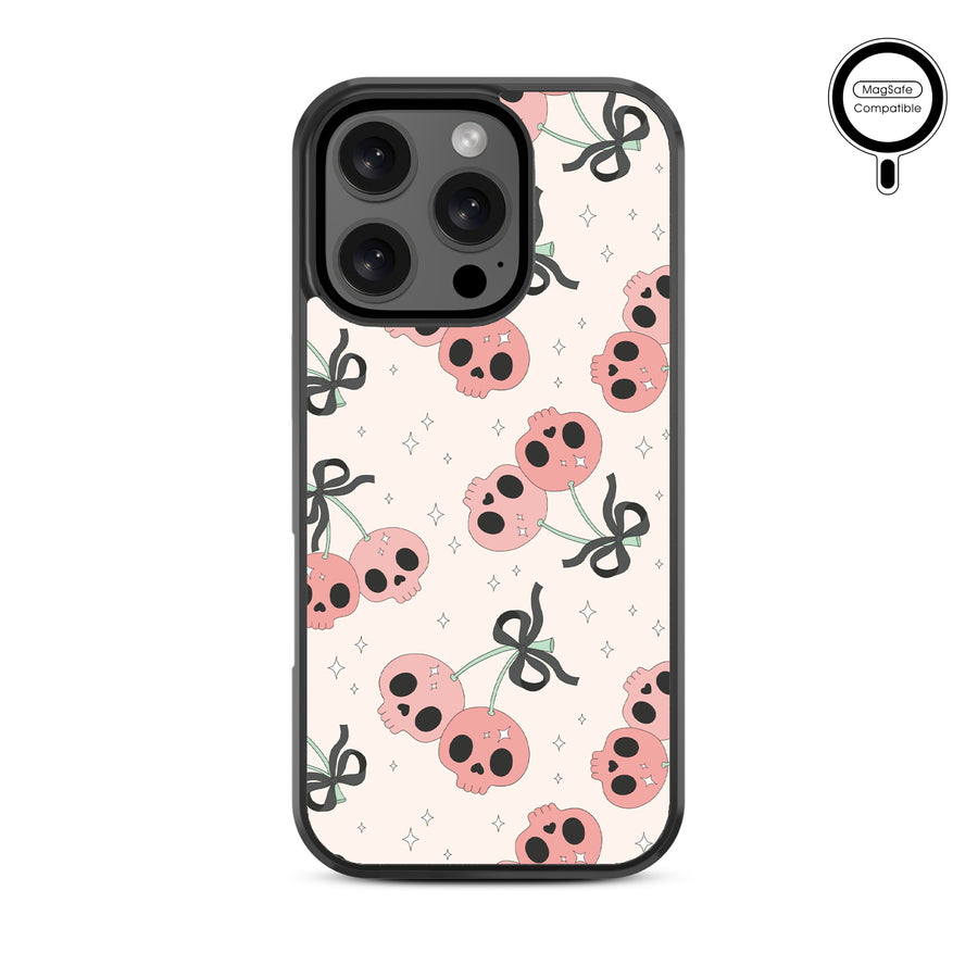 MyBat Design Lab Series MagSafe Case for Apple iPhone 16 Pro Max - Cherry Skulls - MIP16PMCSLESMSM408-3.jpg