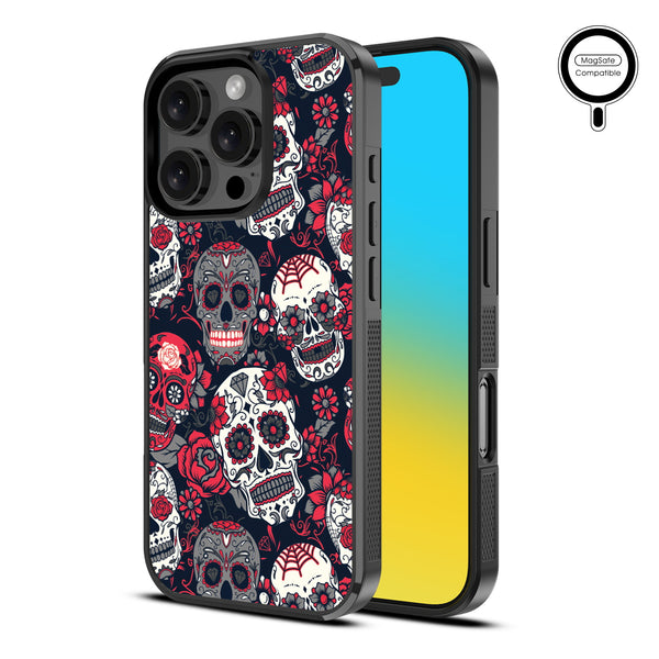 MyBat Design Lab Series MagSafe Case for Apple iPhone 16 Pro Max - Sugar Rose Skulls - MIP16PMCSLESMSM418-2.jpg