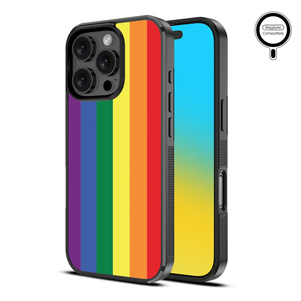 MyBat Design Lab Series MagSafe Case for Apple iPhone 16 Pro Max - Rainbow Stripes - MIP16PMCSLESMSM459-2.jpg