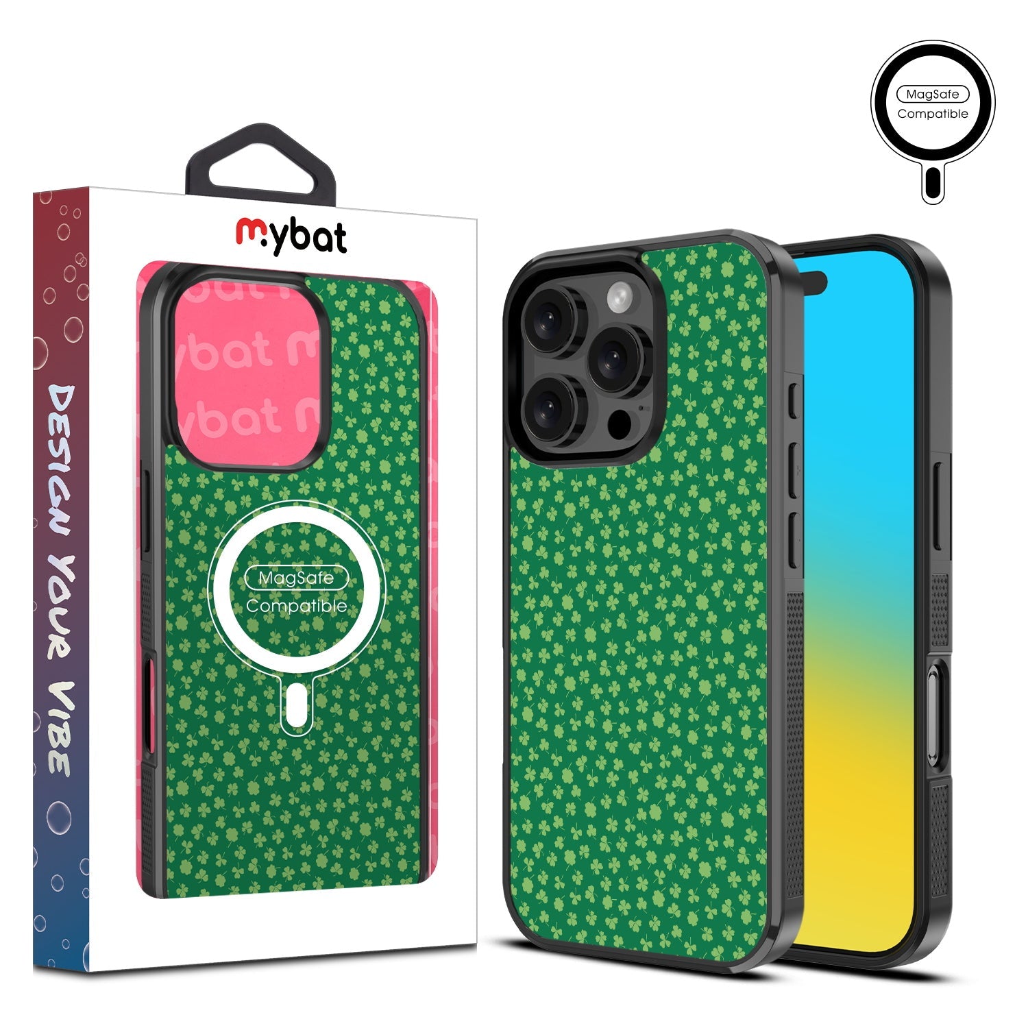 MyBat Design Lab Series MagSafe Case for Apple iPhone 16 Pro Max - Lucky Clover