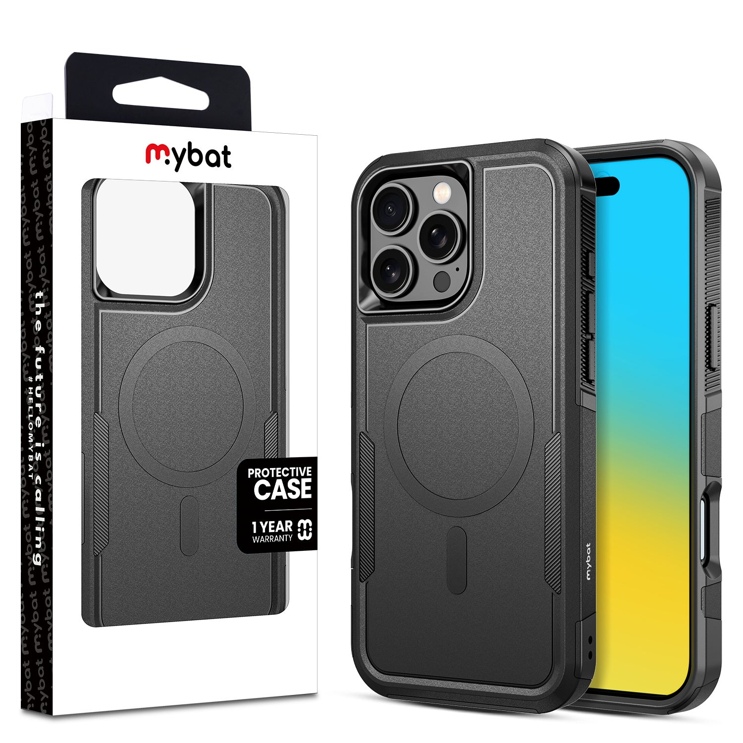 MyBat Fortress Series MagSafe Case for Apple iPhone 16 Pro Max - Black