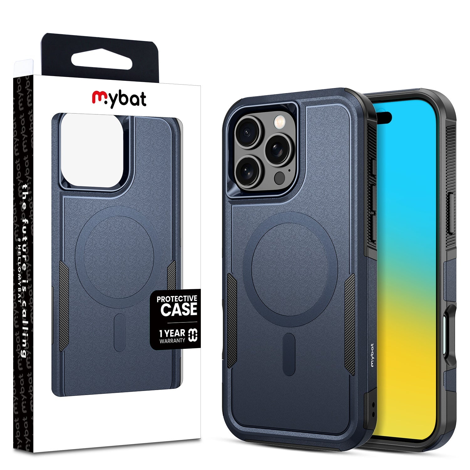 MyBat Fortress Series MagSafe Case for Apple iPhone 16 Pro Max - Reflex Blue
