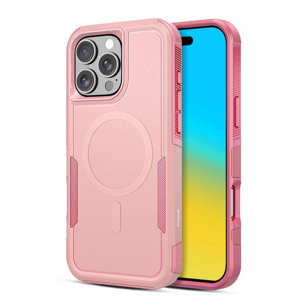 MyBat Fortress Series MagSafe Case for Apple iPhone 16 Pro Max - Pink - MIP16PMCSRSKMS305-2.jpg