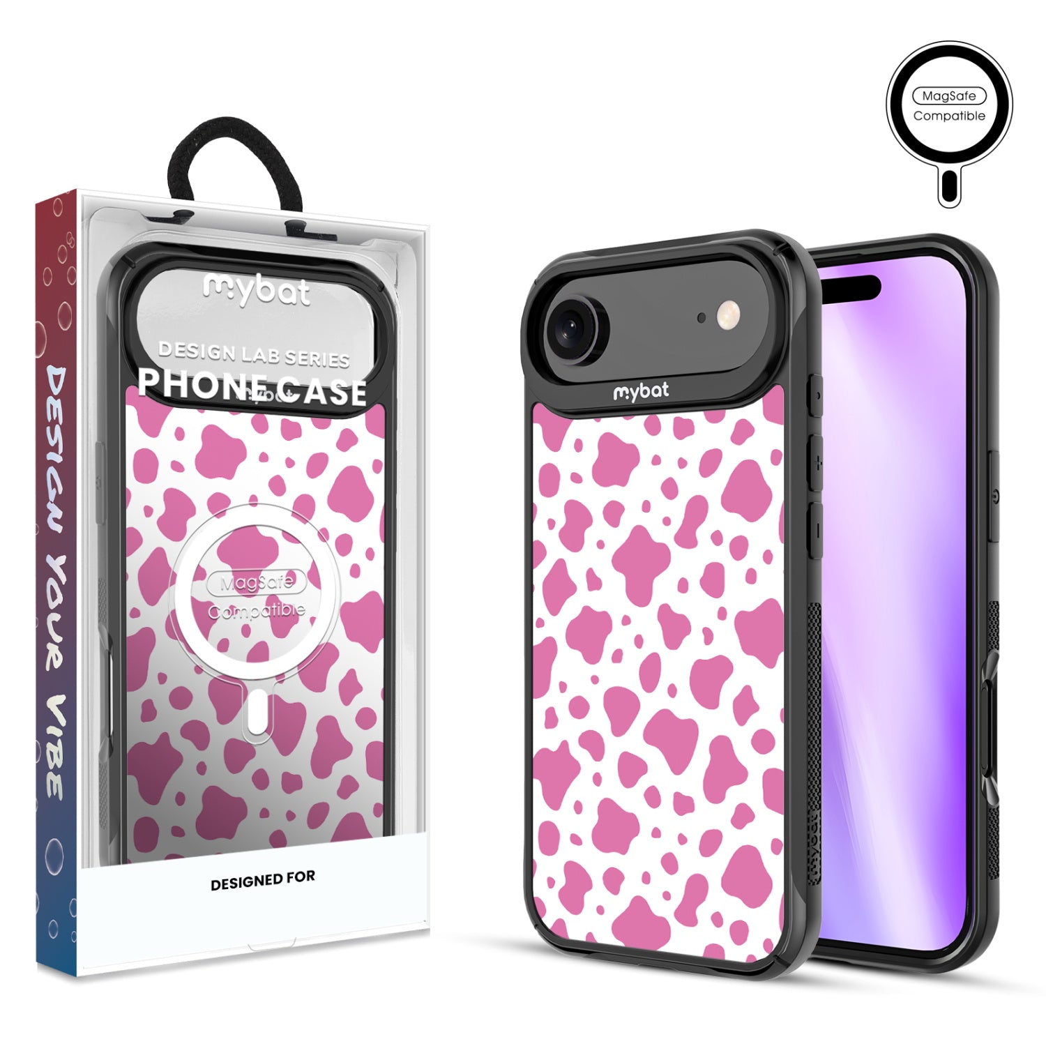 MyBat Design Lab Series MagSafe Case for Apple iPhone Air - Pink Cow Print