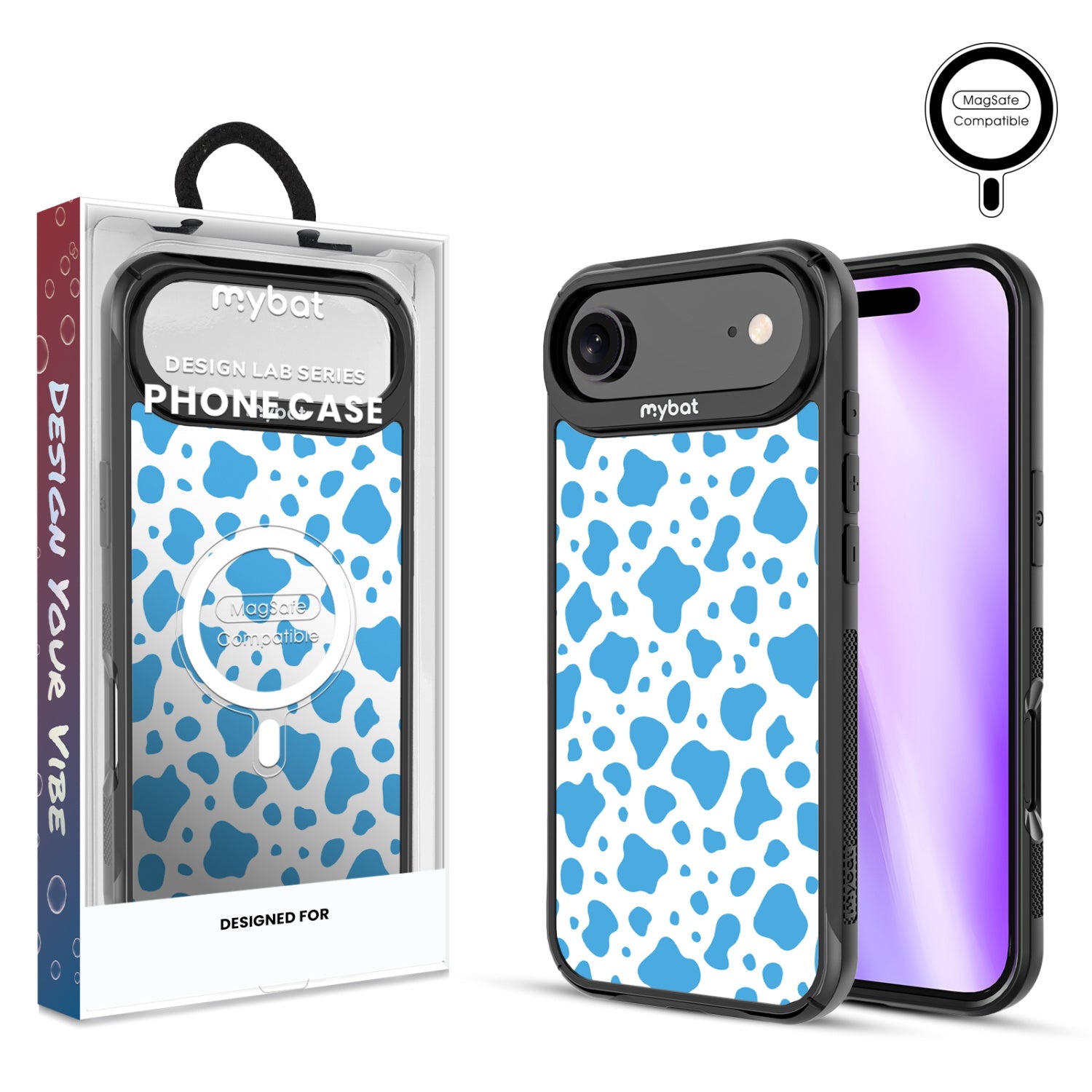 MyBat Design Lab Series MagSafe Case for Apple iPhone Air - Blue Cow Print