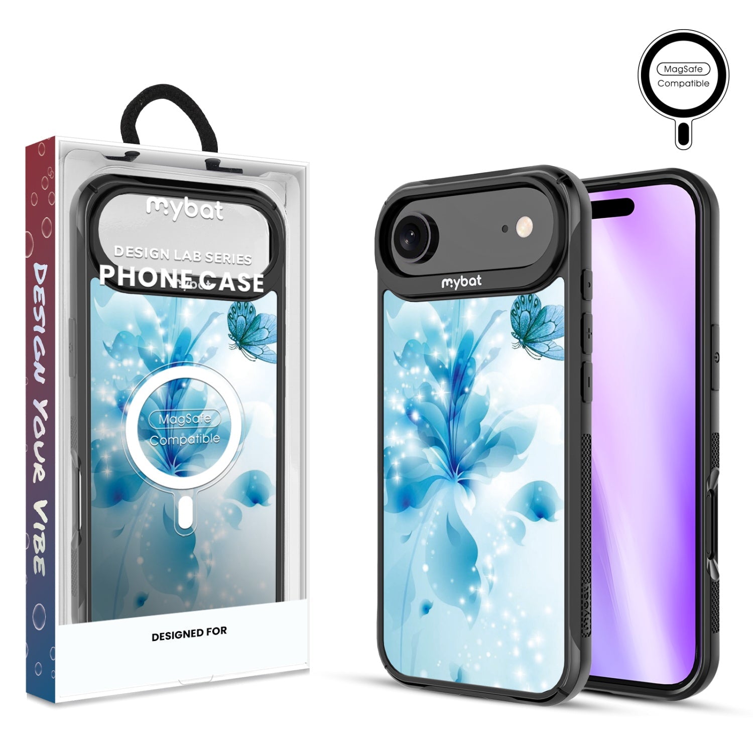 MyBat Design Lab Series MagSafe Case for Apple iPhone Air - Butterfly & Flowers