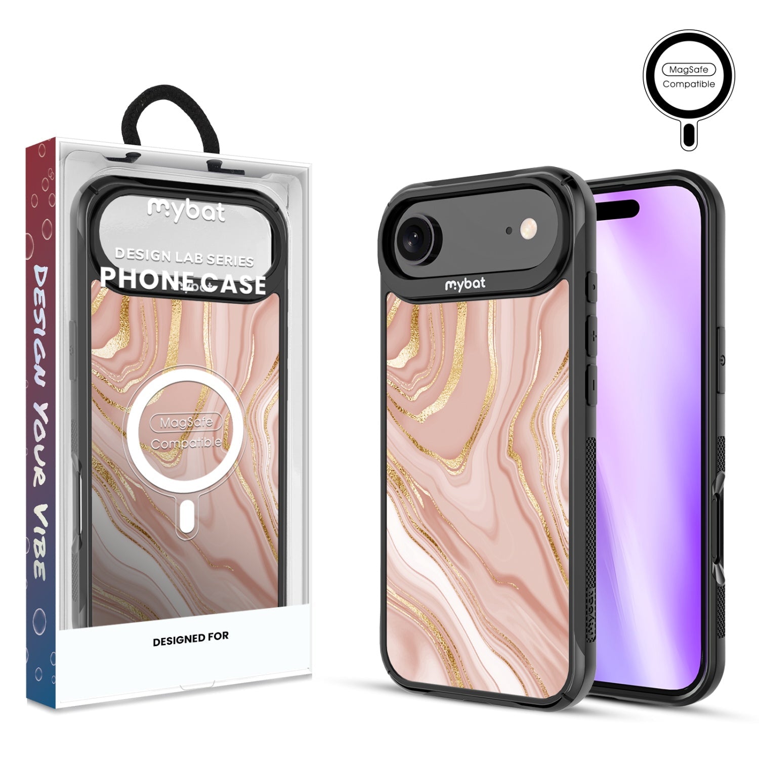 MyBat Design Lab Series MagSafe Case for Apple iPhone Air - Pink Marble