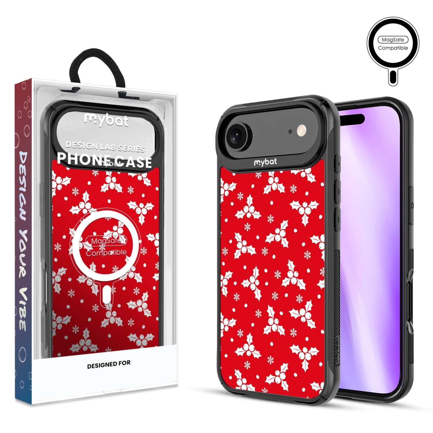 MyBat Design Lab Series MagSafe Case for Apple iPhone Air - Merry Mistletoe