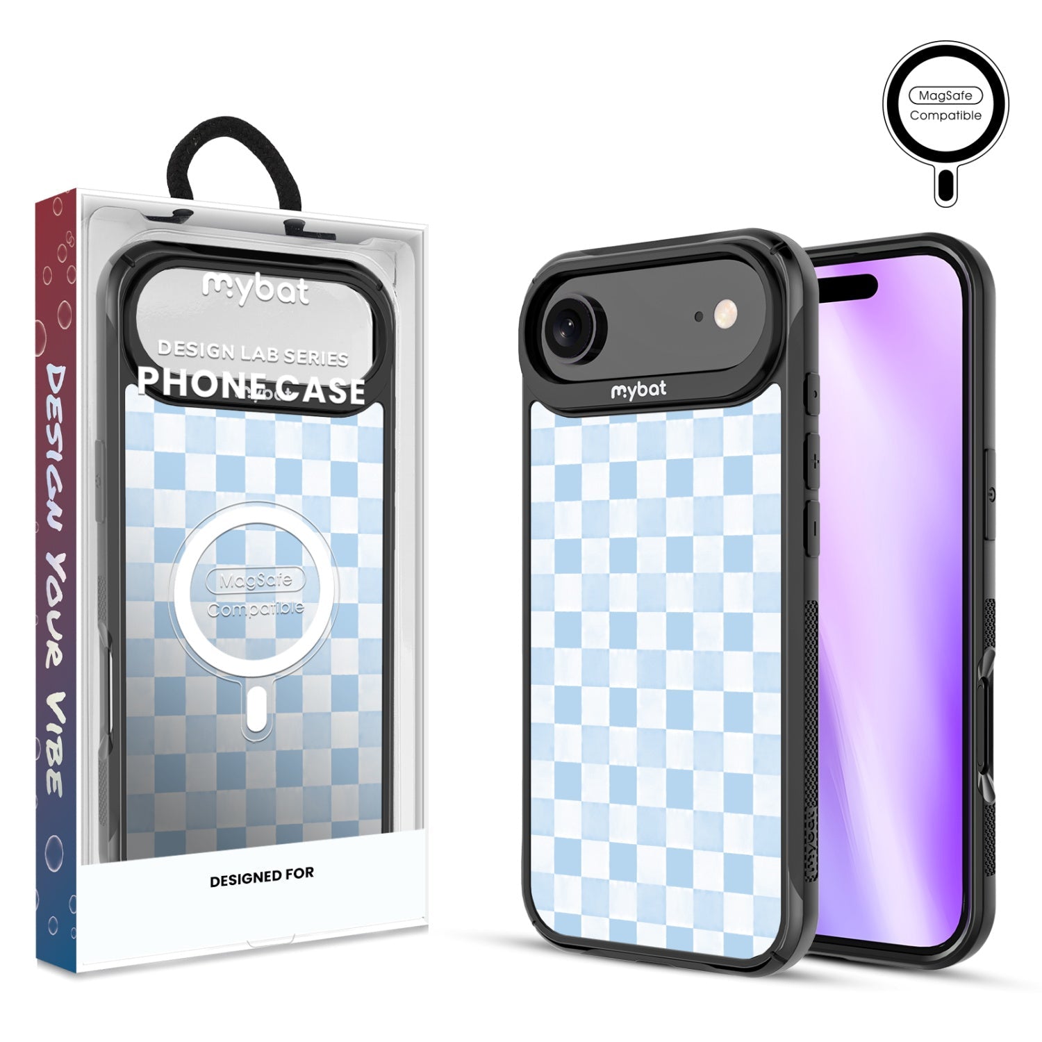 MyBat Design Lab Series MagSafe Case for Apple iPhone Air - Sky Blue Check