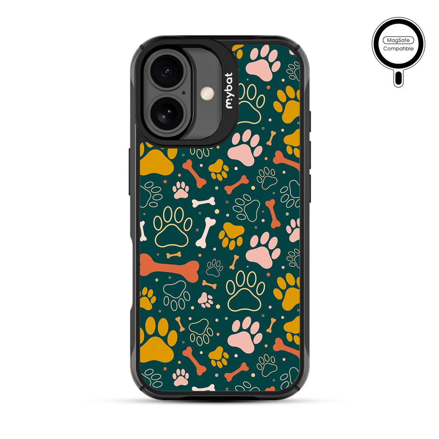 MyBat Design Lab Series MagSafe Case for Apple iPhone 17 - Paw Prints & Bones