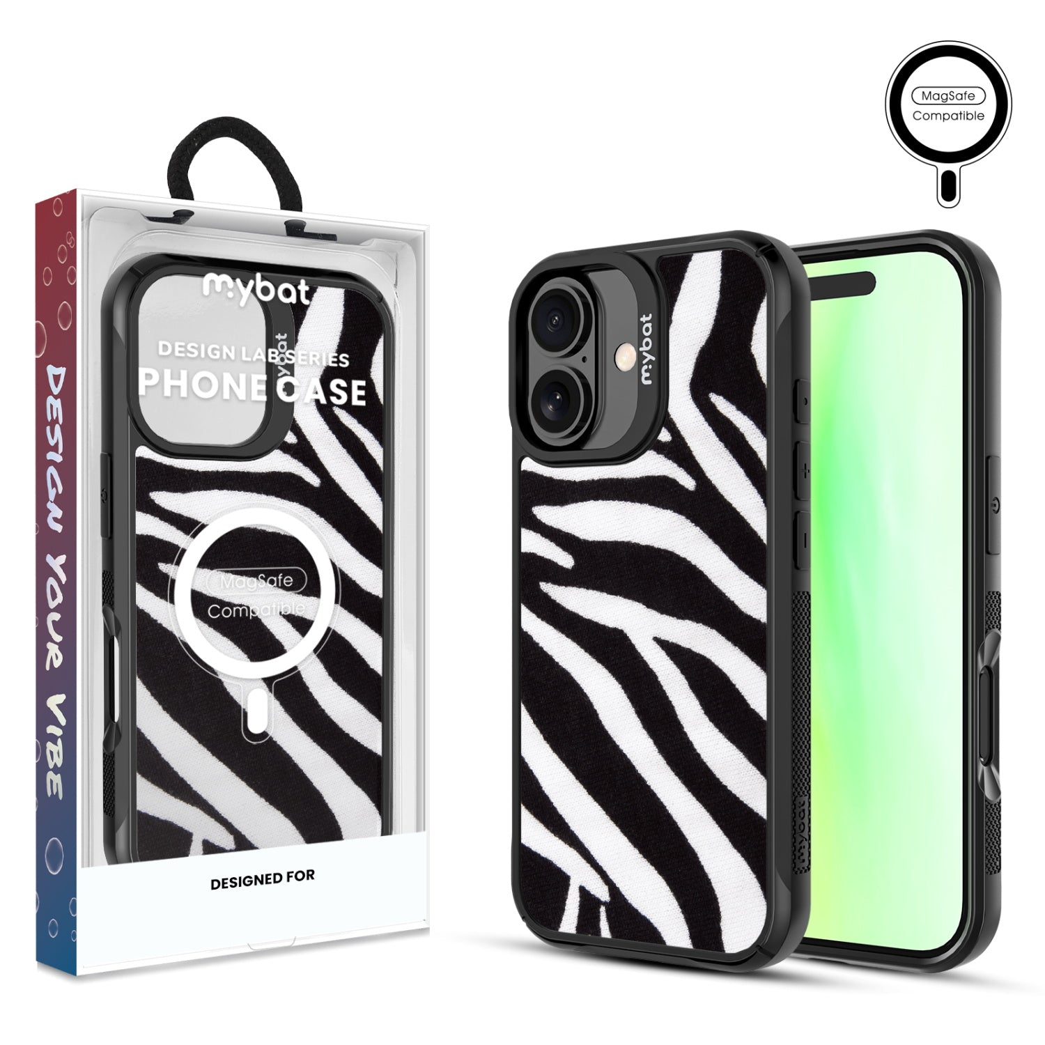 MyBat Design Lab Series MagSafe Case for Apple iPhone 17 - Zebra Print