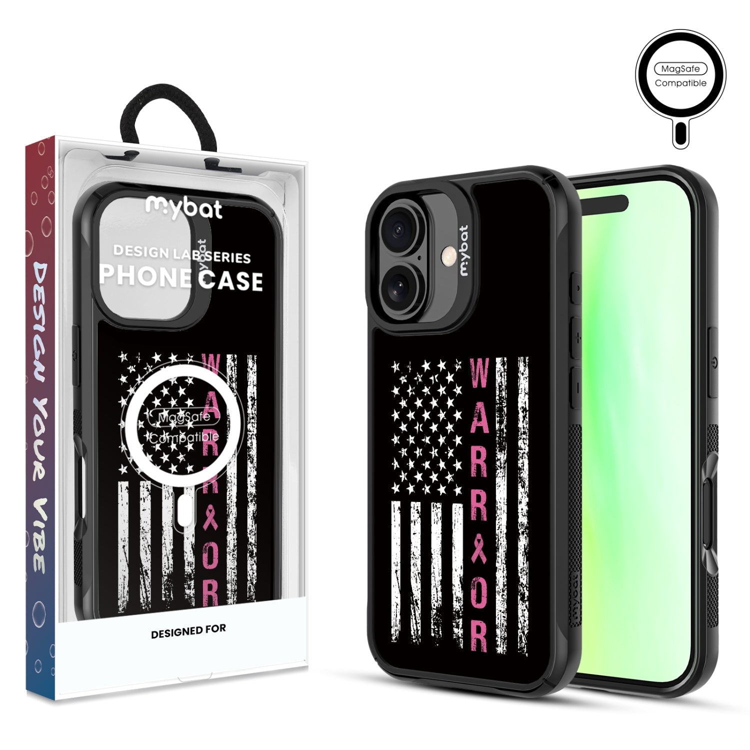 MyBat Design Lab Series MagSafe Case for Apple iPhone 17 - Pink Ribbon