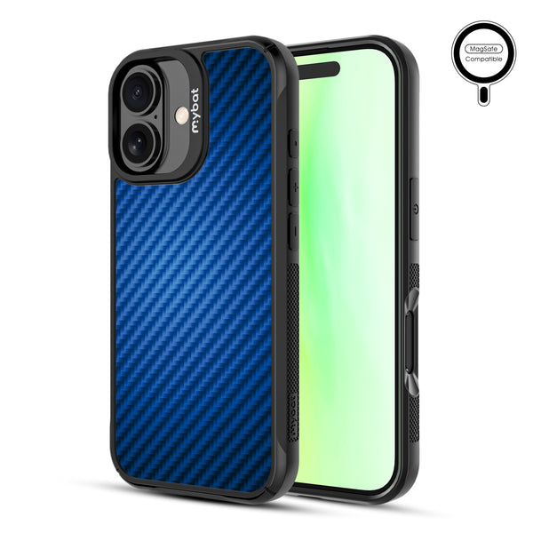 MyBat Design Lab Series MagSafe Case for Apple iPhone 17 - Blue Carbon Fiber - MIP17CSLESMSMP084-2.jpg