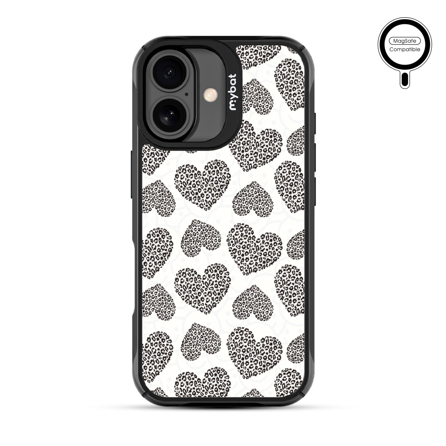 MyBat Design Lab Series MagSafe Case for Apple iPhone 17 - Leopard Print Hearts