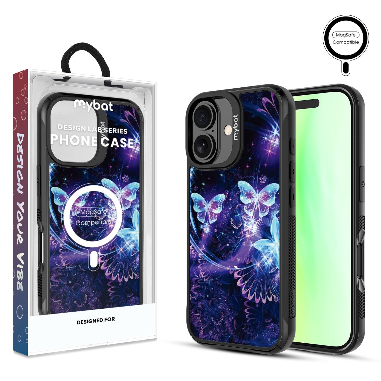 MyBat Design Lab Series MagSafe Case for Apple iPhone 17 - Butterfly Magic