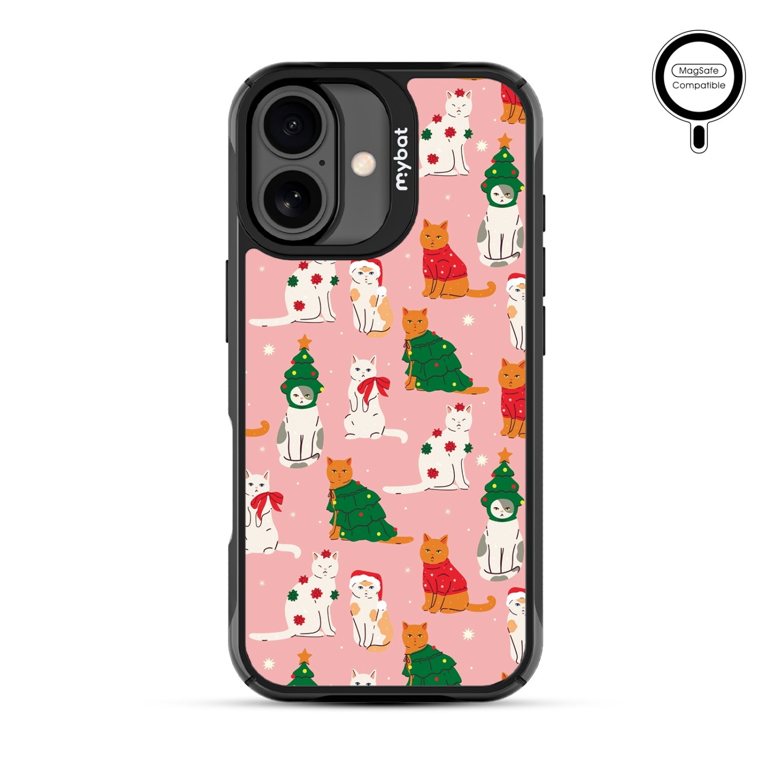 MyBat Design Lab Series MagSafe Case for Apple iPhone 17 - Meowy Christmas