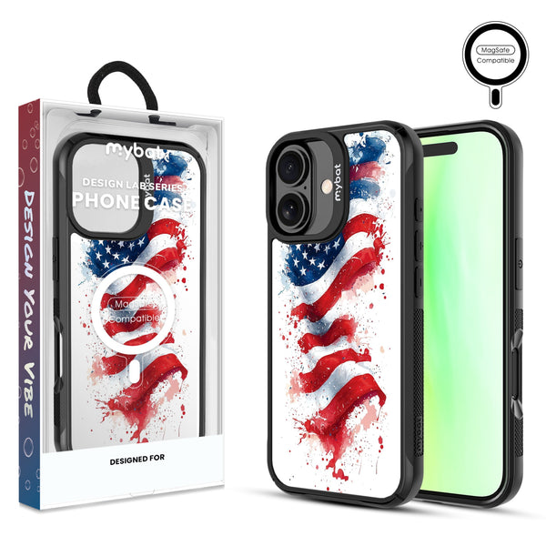MyBat Design Lab Series MagSafe Case for Apple iPhone 17 - Patriotic Flag Painiting - MIP17CSLESMSMP346-1.jpg