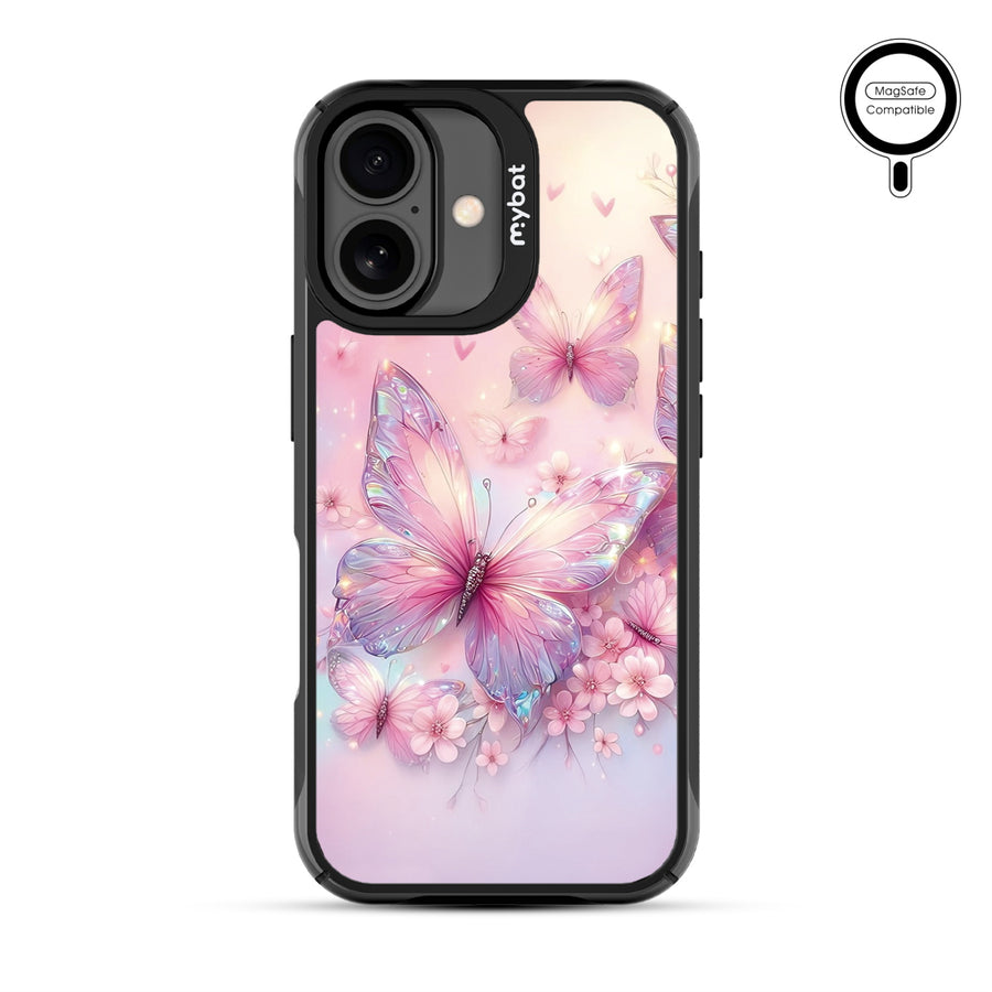 MyBat Design Lab Series MagSafe Case for Apple iPhone 17 - Pink Butterflies - MIP17CSLESMSMP361-3.jpg