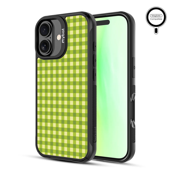 MyBat Design Lab Series MagSafe Case for Apple iPhone 17 - Green Gingham - MIP17CSLESMSMP476-2.jpg