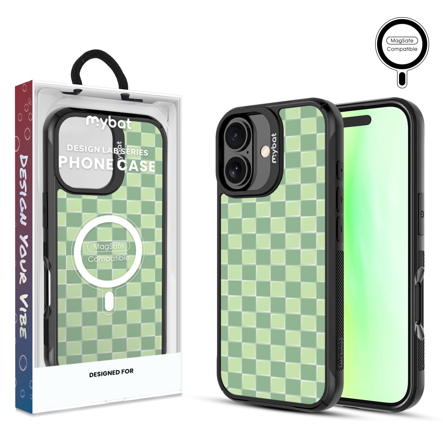 MyBat Design Lab Series MagSafe Case for Apple iPhone 17 - Matcha Check